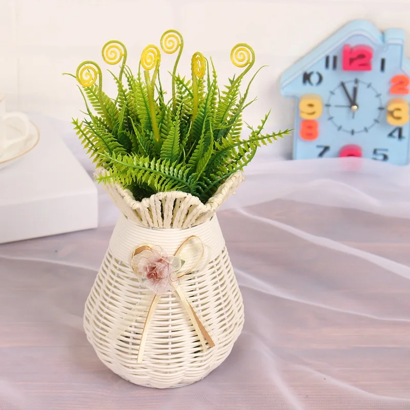 Абрикосовая 7 вилка трава гиппокампа цветок зеленая искусственные цветы для дома