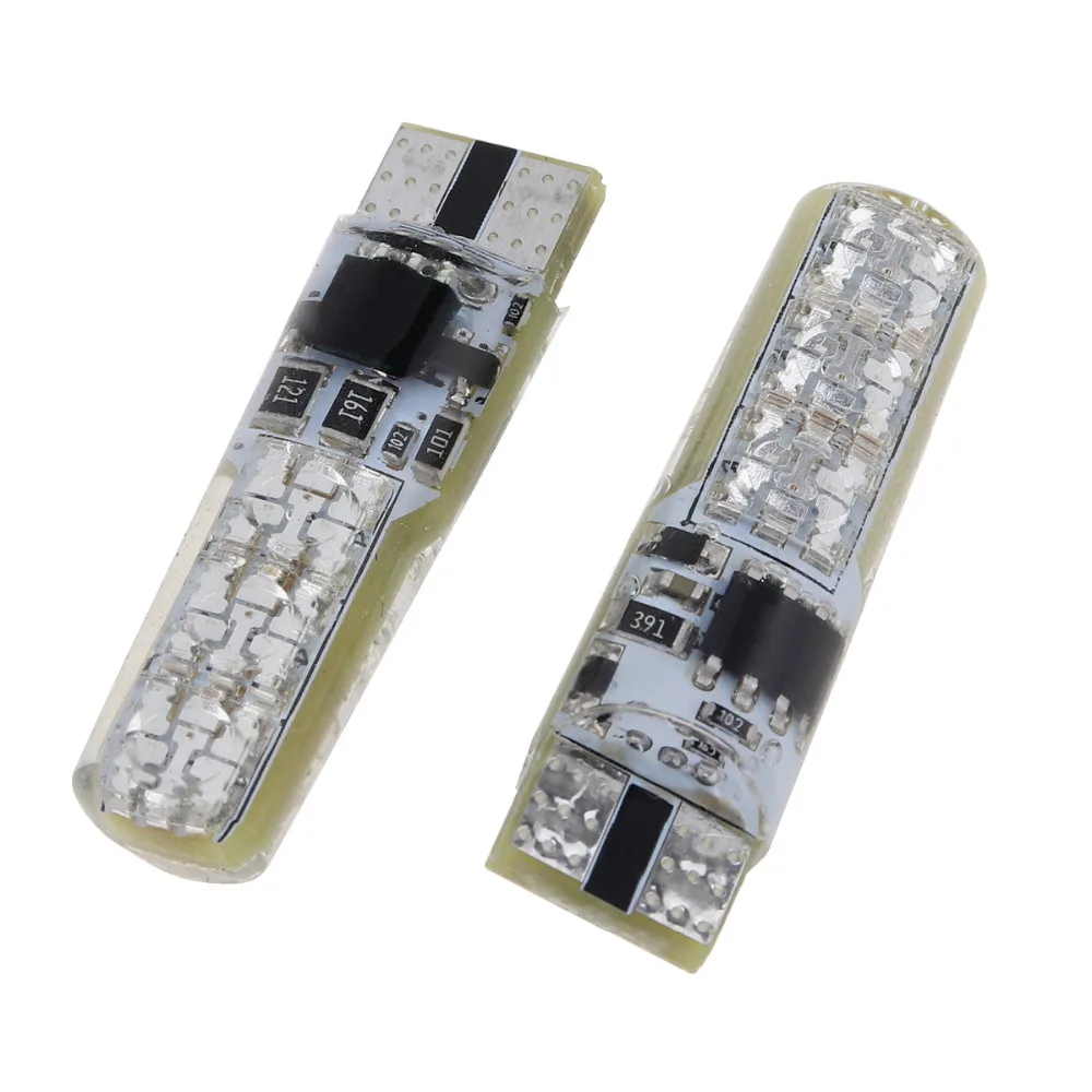 2 шт. 12V T10 5050 светодиодный RGB многоцветное авто Интерьер светильник Клин для лампы