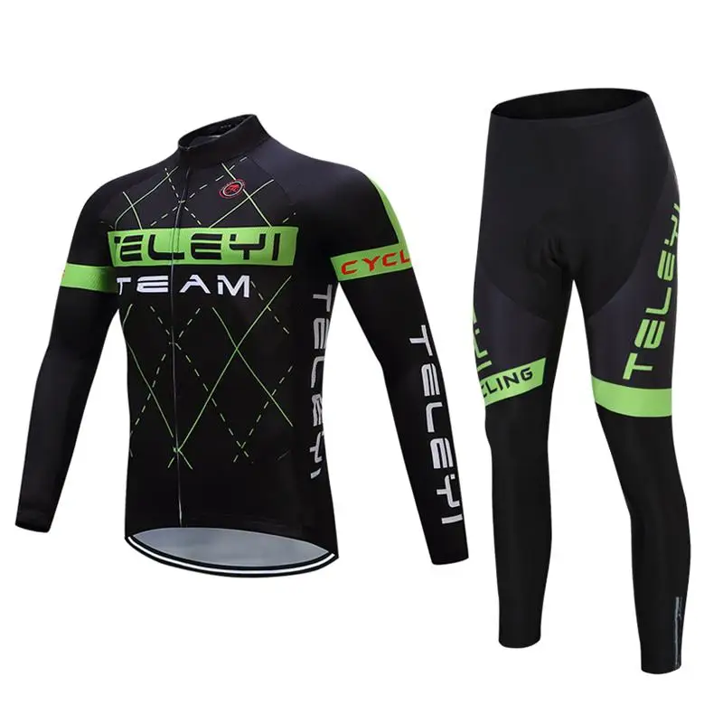 TELEYI мужские комплекты одежды для велоспорта Pro mtb велосипедная одежда с длинным