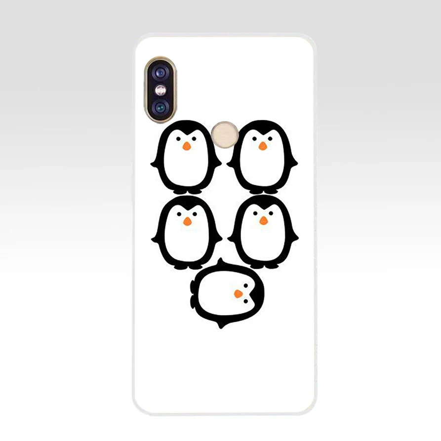 208AQ Penguin Party Soft Silicone Tpu Cover phone Case for xiaomi redmi 6 pro note 5 plus 4 4x mi 8 | Мобильные телефоны и