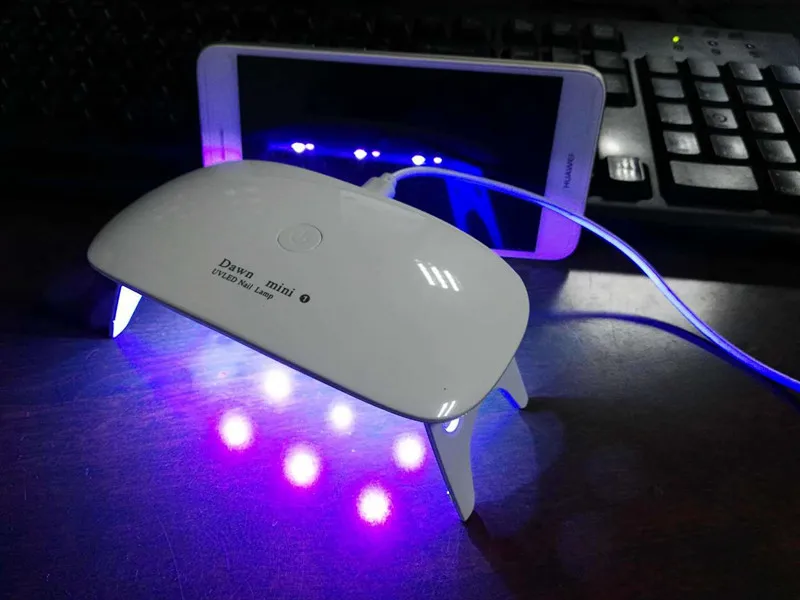 LED Mini Nail Dryer Lamp Portable USB Charge 5W Gel 45s 60s Timer UV Light Fast Dry Nails Manicure for | Красота и здоровье