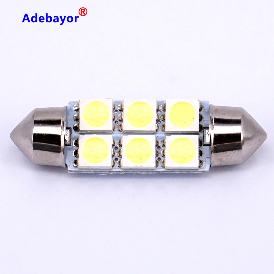 Оптовая продажа 10X 41 мм 5050 6 SMD светодиодсветодиодный Автомобильная купольная