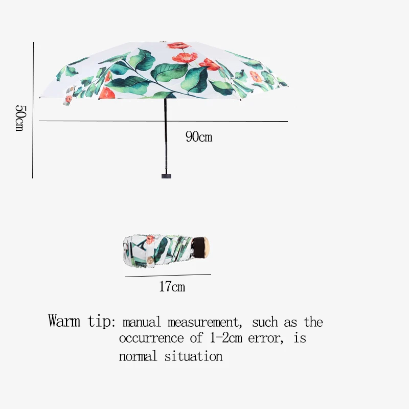 Розовые Печать Складной Зонтик Дождь Женщины Мужчины мини карманный зонтик дамы