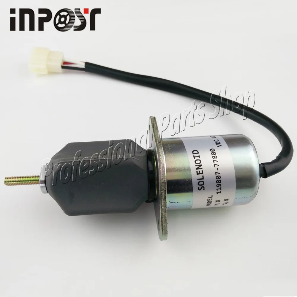 

New 119807-77800 Engine Fuel Stop solenoid SA-3840-T 1753ES-12A3UC5B1S1 12V
