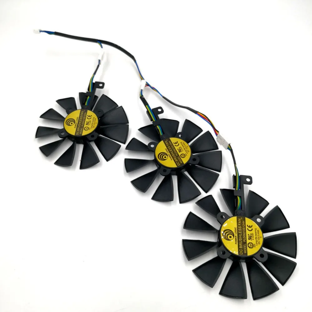 POWER LOGIC PLD09210S12HH Графика Замена вентилятора или кабель для ASUS STRIX R9 390X390 RX480 RX580 GTX 980Ti 1060 1070 1080