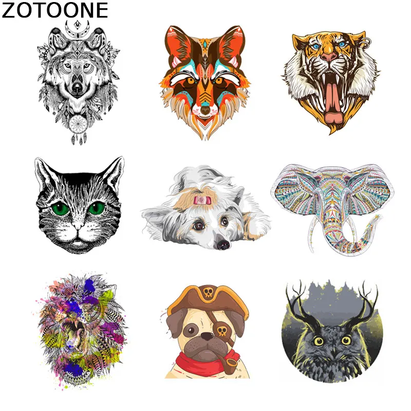 ZOTOONE детские брюки с тигровым анимальным патч железа на переводы для одежды