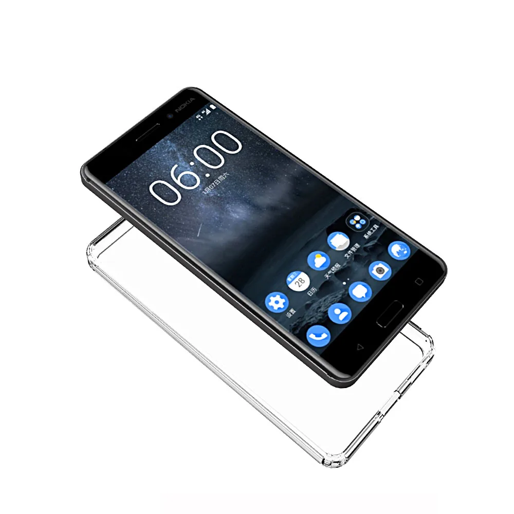 Для Nokia 6 2017 ультра тонкая TPU Рамка PC задняя жесткая Чехол ударопрочный прозрачный