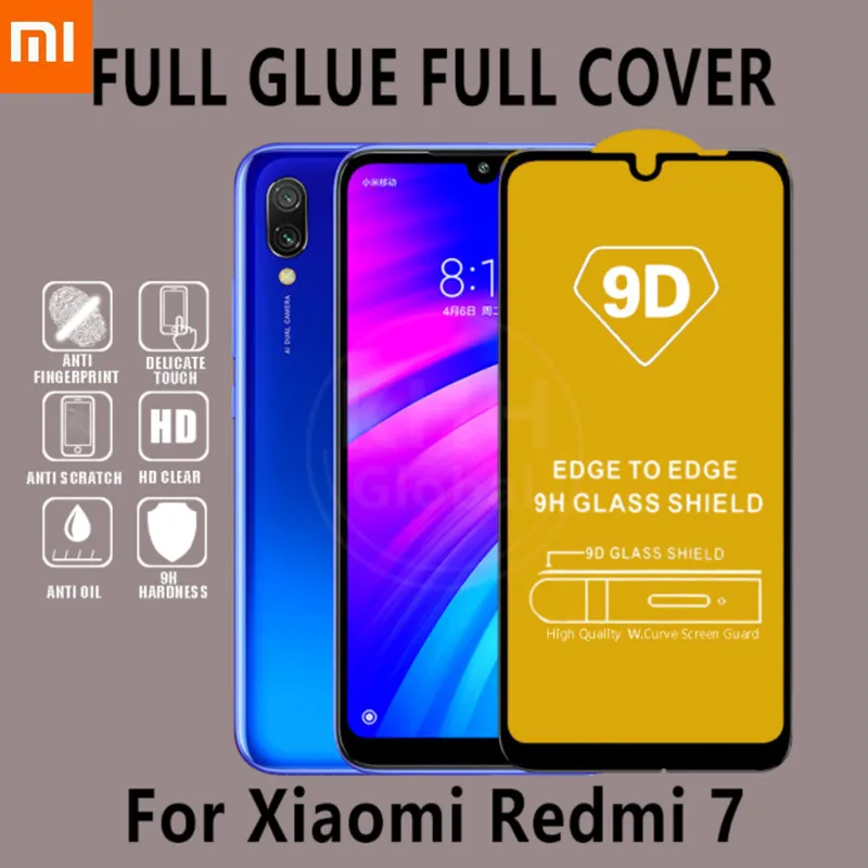 Оригинал 9D закаленное стекло Xiaomi Redmi Note 7 6 Pro 5 Plus 6A 4X 5A защита экрана Полный Чехол |