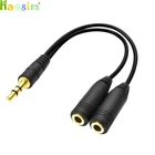 Черныйбелый 3,5 мм 1 в 2 пары аудио линия вкладыши гарнитура разветвитель для наушников для зарядного устройства телефона Android Мобильный MP3 MP4