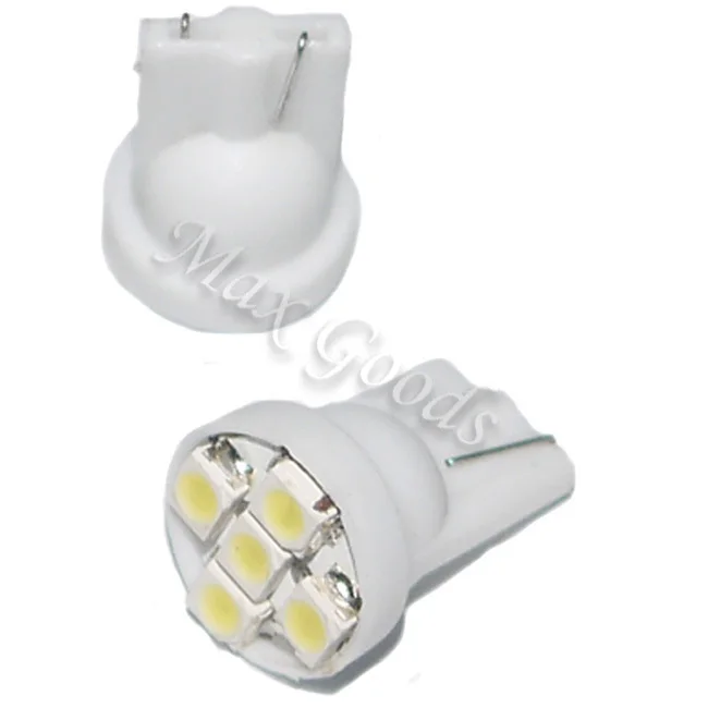 Горячая 10 шт. T10 0.25 Вт 40lm 560nm 5 SMD 1210 из светодиодов автомобиль легкий укладка руль