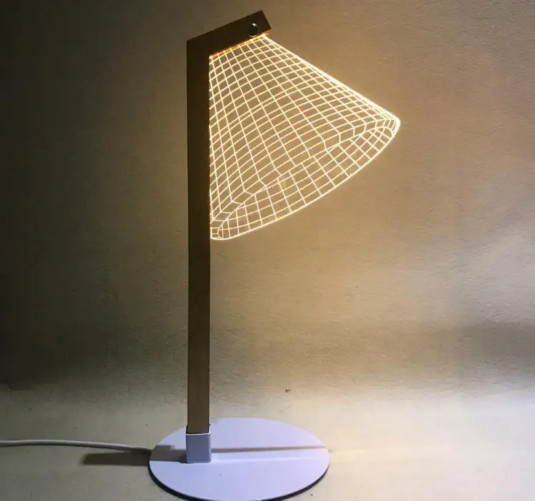 A lamp HZFCEW 3D Новинка Светодиодный ночной Светильник 3D оптический эффект цветение Настольная лампа для чтения настольная лампа с световой Абажуры для детей Рождественский подарок - Цвет абажура: A lamp