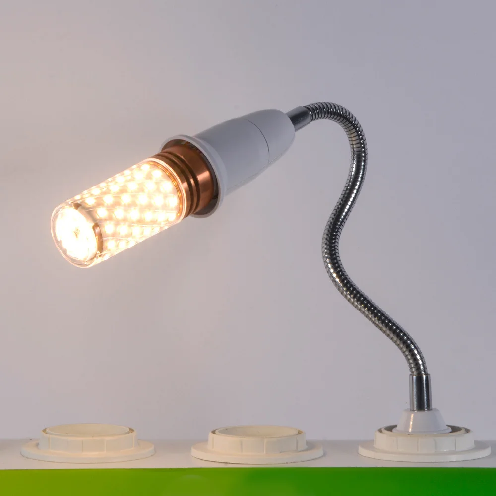 Гибкая E27 к удлинить Light Держатель конвертер светодио дный свет база Extender лампа