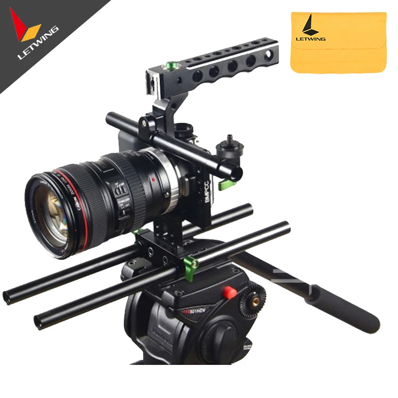 Lanparte BMPCC-01 клетка базовая ручка Риг для BlackMagic Карманный кинотеатр камеры
