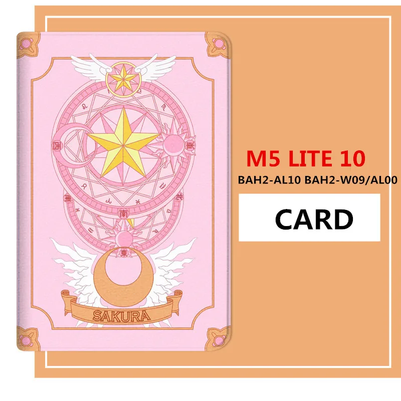 M5LITE10 CARD T5 10 умный откидной кожаный чехол с мультяшной девочкой персиком для huawei MediaPad M5 10 pro/M5 10,8 8," M5 Lite 10,1 чехол для планшета - Цвет: M5LITE10 CARD