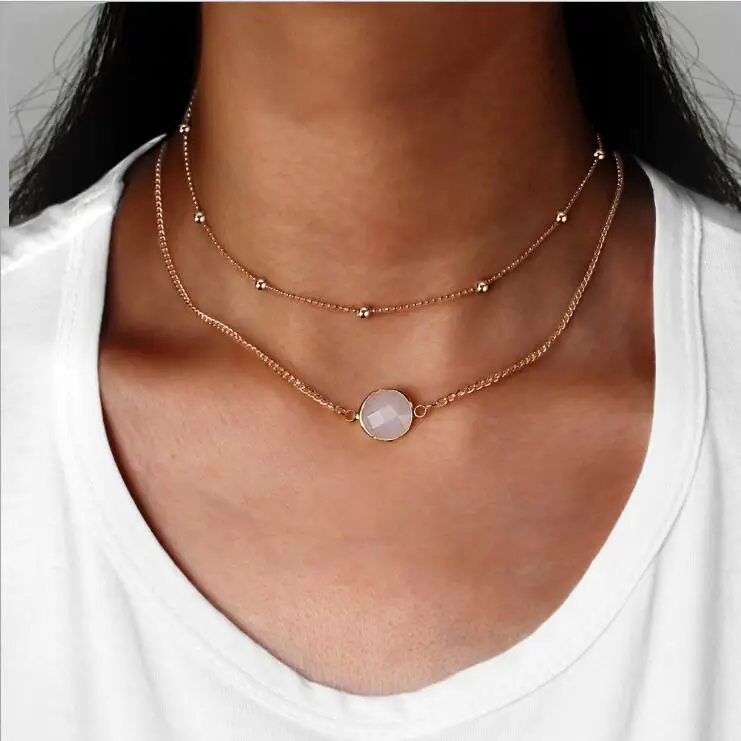 Женское многослойное длинное ожерелье из сплава и акрила|long necklace|long necklace womenstatement