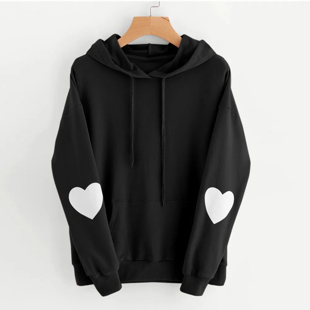 Women Pullovers Hoodie Sweatshirts Cotton Black Pink Long Sleeve Oversized Girl Harajuku Hoodies Tracksuit Loose Casual Female | Женская