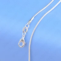 top quality 925 sterling silver necklace chain fashion jewelry findings 16 30 chains 1 2mm snake chainlobeter clasp