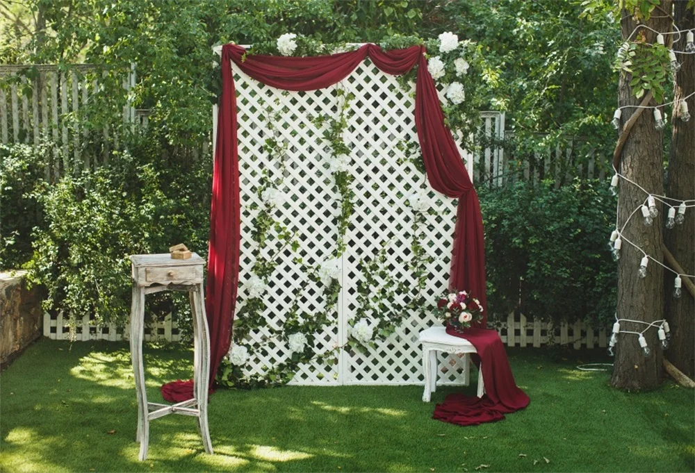 Laeacco экран цветок Свадебная церемония Весна Зеленая трава живописные