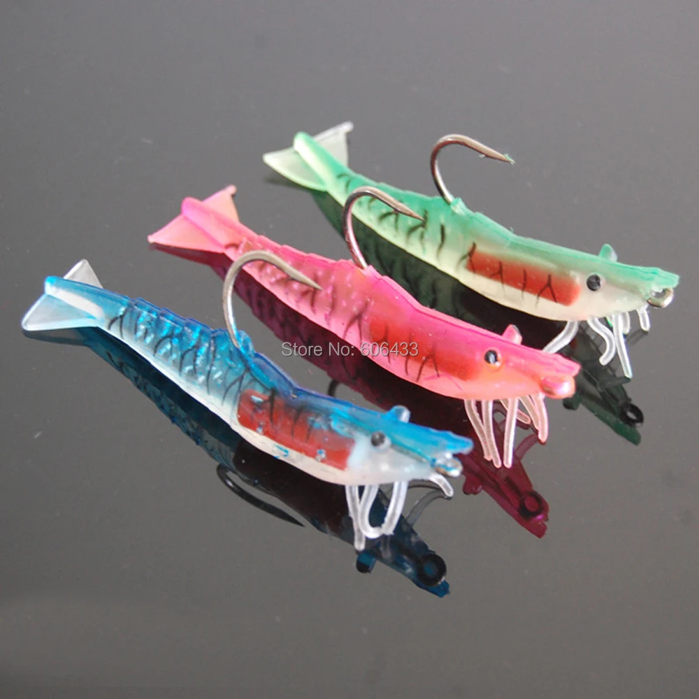 

5PCS Fishing Shrimp lure Lures Squid bait hook Crankbaits 9cm Free shipping