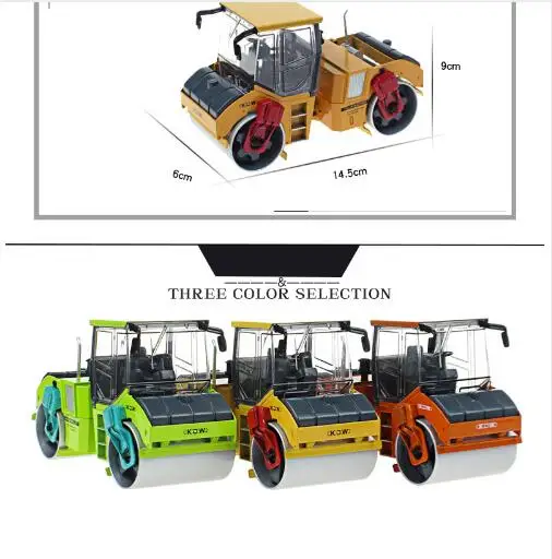 

Alloy Diecast Double Steel Wheel Roller Vibratory Roller Car Children's Toys Adult Ornaments Alloy Diecast Model Toys For Kids
