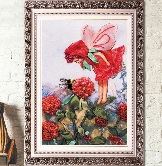 Картина для эльфов 30x20 см|ribbon embroidery kits diy|diy embroiderydecorative decorative |