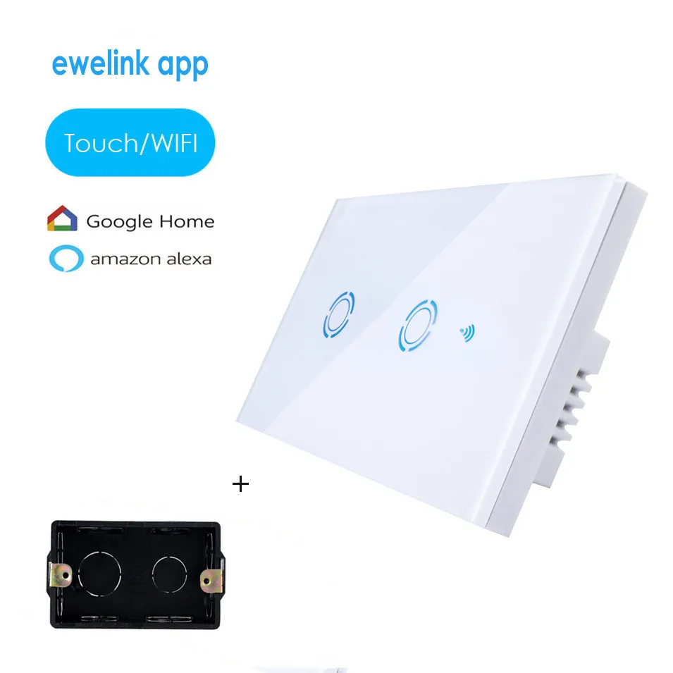 Сенсорная панель управления Neue Ewelink UNS Typ 2 gang wandleuchte app schстудент wifi fernbedienung via