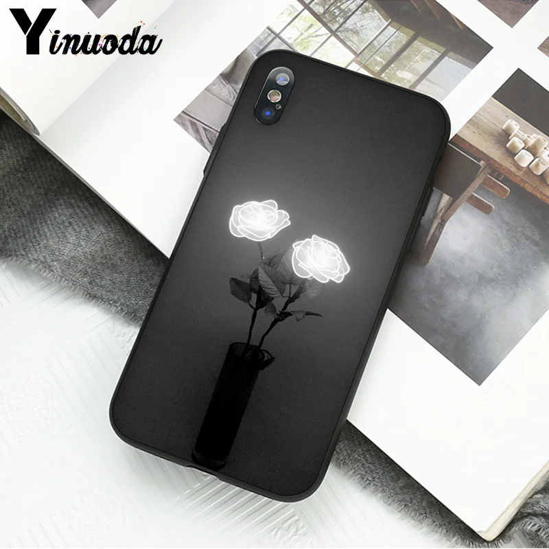 A3 Yinuoda Glowing rose in the dark Beautiful Phone Accessorie Case for Apple iPhone 8 7 6 6S Plus X XS MAX 5 5S SE XR Mobile Cover - Цвет: A3