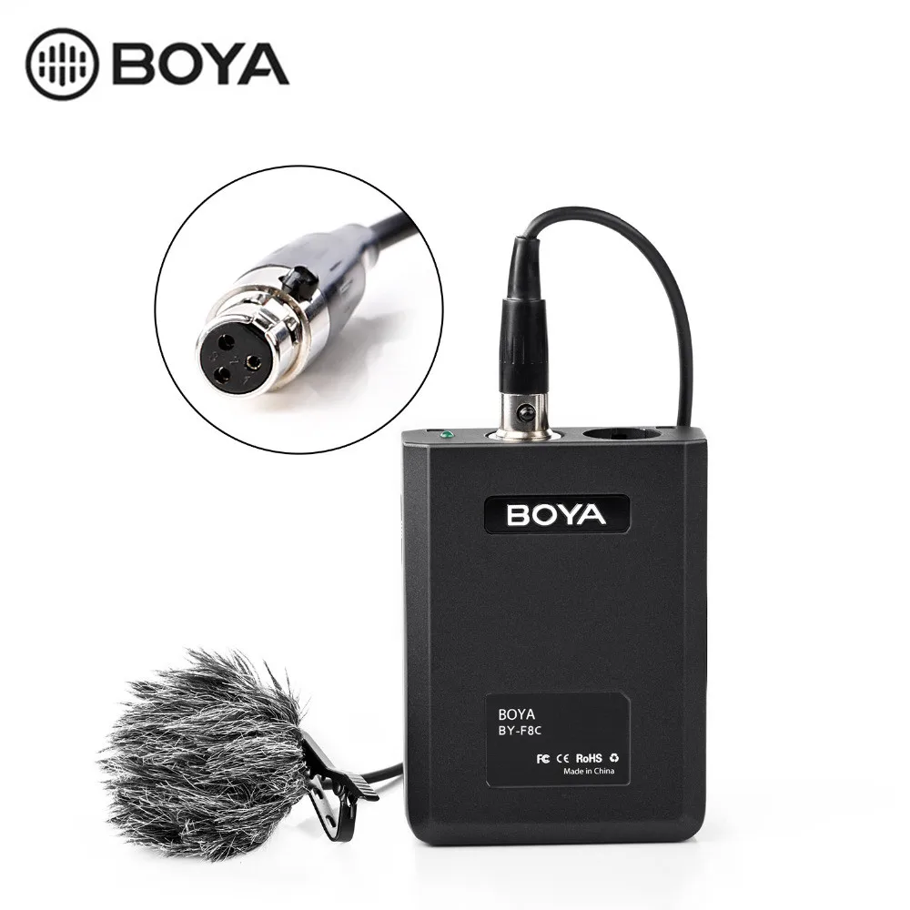

BOYA BY-F8C Professional XLR Cardioid Lavalier Microphone for DSLR Camera Sony Panasonic Camcorder Vocal & Acoustic Guitar Video
