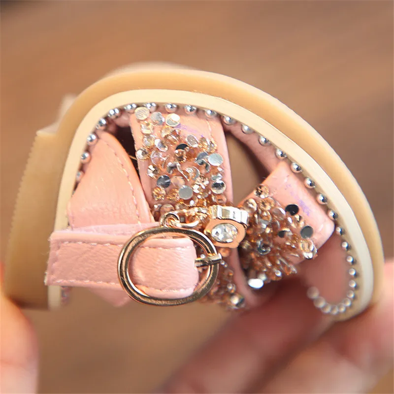 

DIMI 2021 New Girl Baby Sandals Sequin Rhinestone Little Girl Princess Sandals 0-3 Year Summer Toddlers Shoes Flat Soft