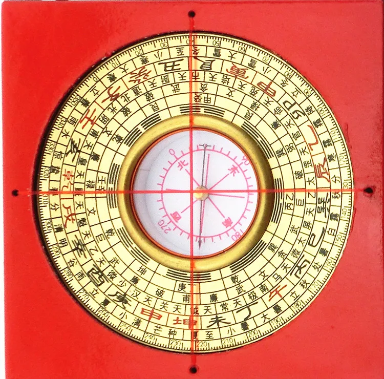 Символ Гонконга 2 дюймовый карманный компас расположение инструментов медные