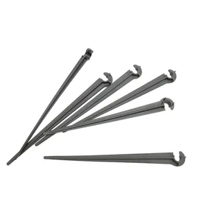 400 шт. 14 ''держатель шланга, черный пластиковый кронштейн 11 см, используемый для фиксации трубы капельного орошения 47 мм