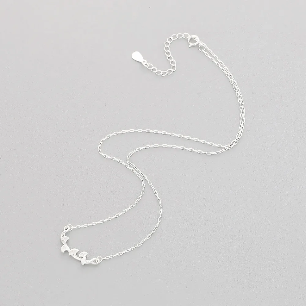QIAMNI Gingko Leaves Blossom Chain Pendant Necklace Birthday Gift Apricot Flower Branches Chokers for Women Jewelry | Украшения и