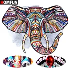 Алмазная вышивка HOMFUN в виде слона, животное особой формы 5D, вышивка крестиком, домашний декор, 40 х30 см