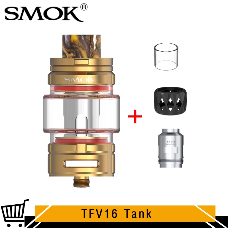 Танк оригинальный SMOK TFV16 9 мл распылитель с сетчатая катушка 0.17ohm Vape Испарительный
