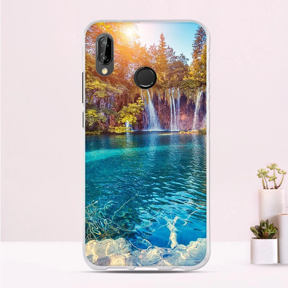 Чехол для Huawei P20 Lite силиконовый чехол защитный телефона задняя крышка Nova 3e 5 84
