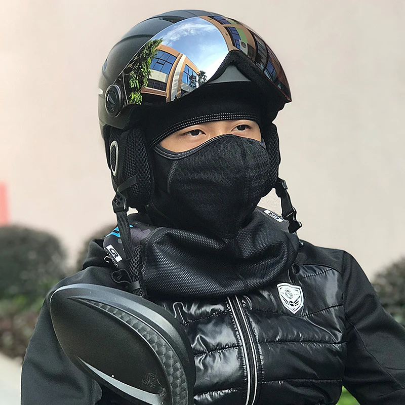 

Winter Warmly Full Face Outdoor Mask Scarf Hat Windproof Breathable Bike Ski Thicken Fleece Headwear Cycling Warm Caps