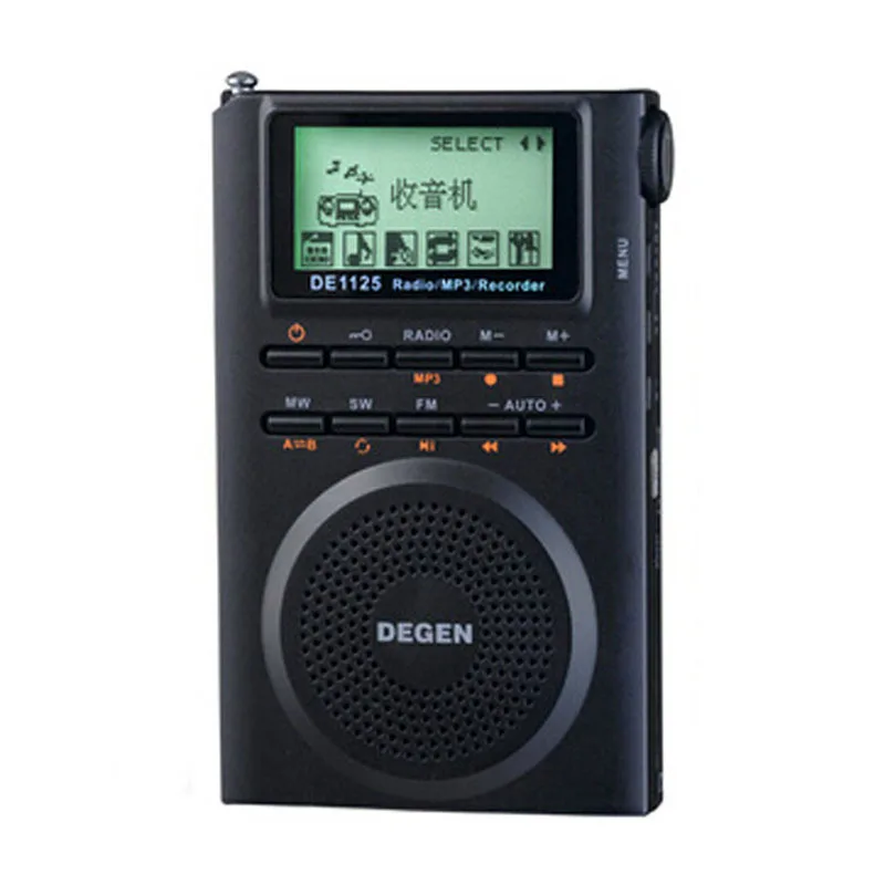 Цифровой fm радиоприемник Degen DE1125H MW SW AM MP3 Электронная книга 4 Гб|radio recorder|radio