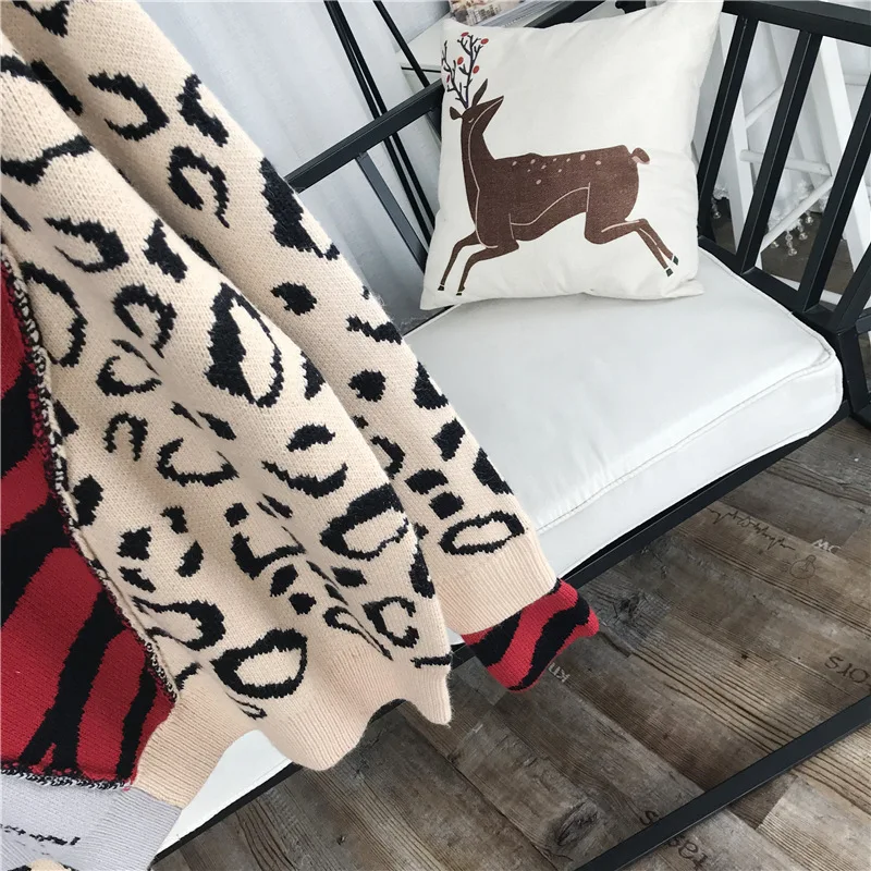 GRUIICEEN 2018 winter new leopard pullovers knitted o-neck streetwear sweater jumper GY2018361 | Женская одежда