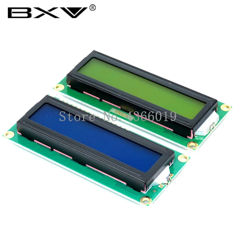 10 шт. ЖК дисплей 1602 LCD1602 5 в 16x2 синий/желтый зеленый персонаж модуль контроллера