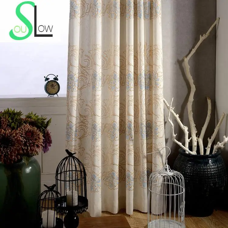 Занавеска медленная душа Luoyang Map эксклюзивная хлопковая занавеска с вышивкой для