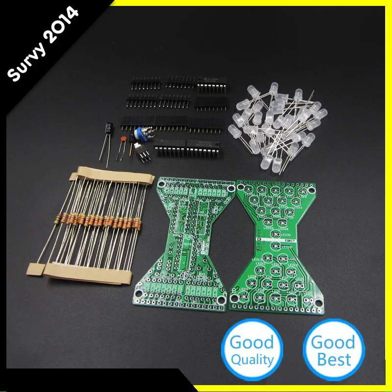 DIY Kit синий светодиодный электронный песочные часы DC 5V Забавный Электрический