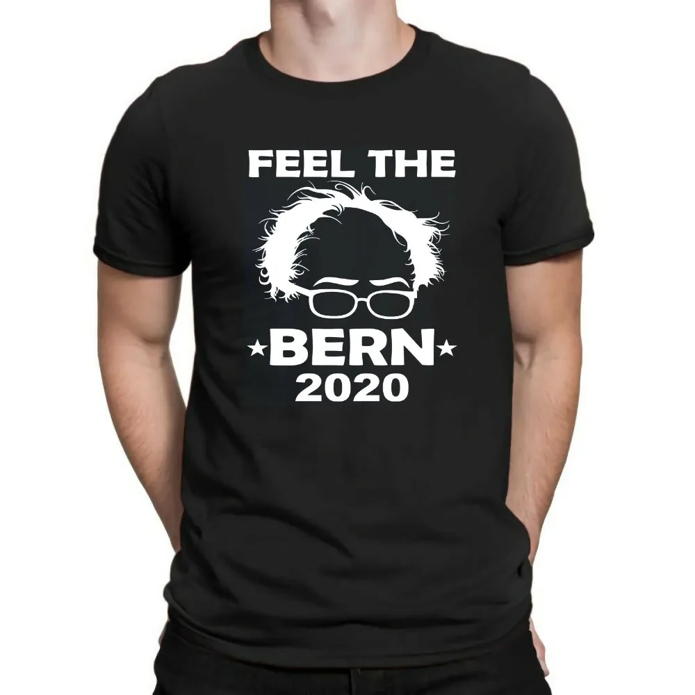 Футболка Feel The Bern 2020-Bernie Sanders Для президента Hindsight демократ 2019 забавная хлопковая