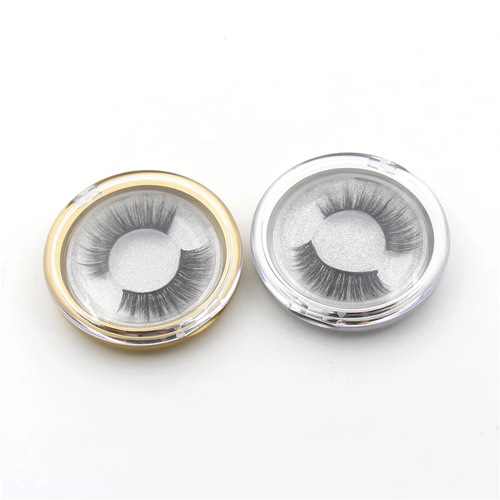 

Mink Lashes 3D Mink False Eyelashes Long Lasting Lashes Natural Mink Eyelashes Round Box Packaging 1 Pair--Farah