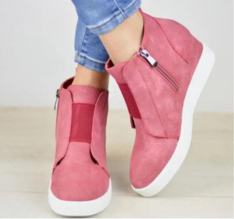CHAISHOU/зимняя женская обувь chaussure на танкетке zapatos mujer sapato ботильоны большие размеры