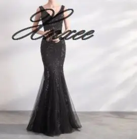 

Gold Color Sequin Dresses Long Elegant Party Women Gowns