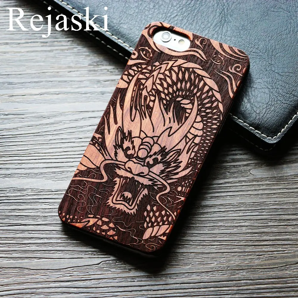 Роскошный Деревянный чехол для телефона Ganesha God Totem с резьбой по дереву Apple iPhone 6 6s