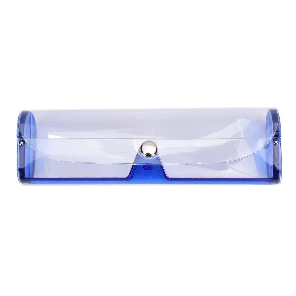Blue 1 шт. портативные коробки для очков Kawaii очки из ПВХ коробка милые девушки Прозрачный Чехол для очков - Цвет: Blue