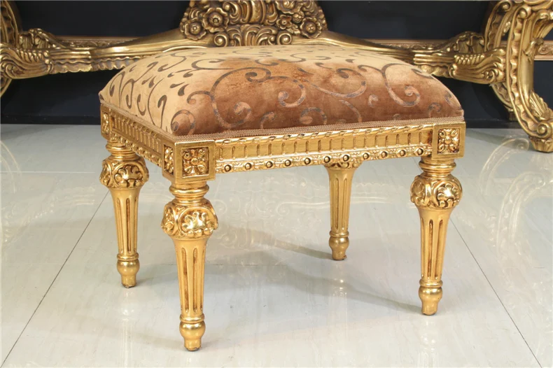 Подножие ног европейской роскоши мебель-массива деревянный каркас золочение