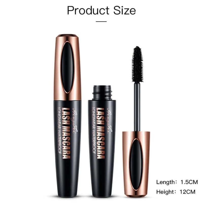 4D шелковое волокно Тушь для ресниц водоСТОЙКАЯ римель тушь наращивание черные