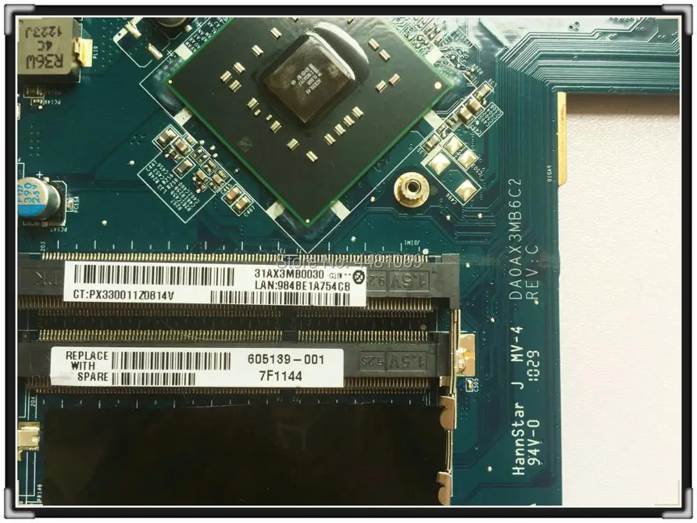 Материнская плата для ноутбука HP CQ62 G62 CQ62-410US CQ62-411NR G72-227WM NOTEBOOK 605139-001 DA0AX3MB6C2 GL40 100%